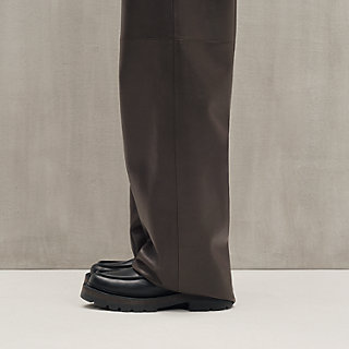 HERMES レザー パンツ 黒 レザーパンツ 《マルト》 カーフ - マロン - 52 | Hermès - エルメス