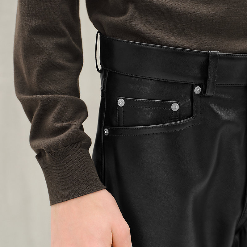 レザーパンツ カーフ - グレー - 52 | Hermès - エルメス-公式サイト