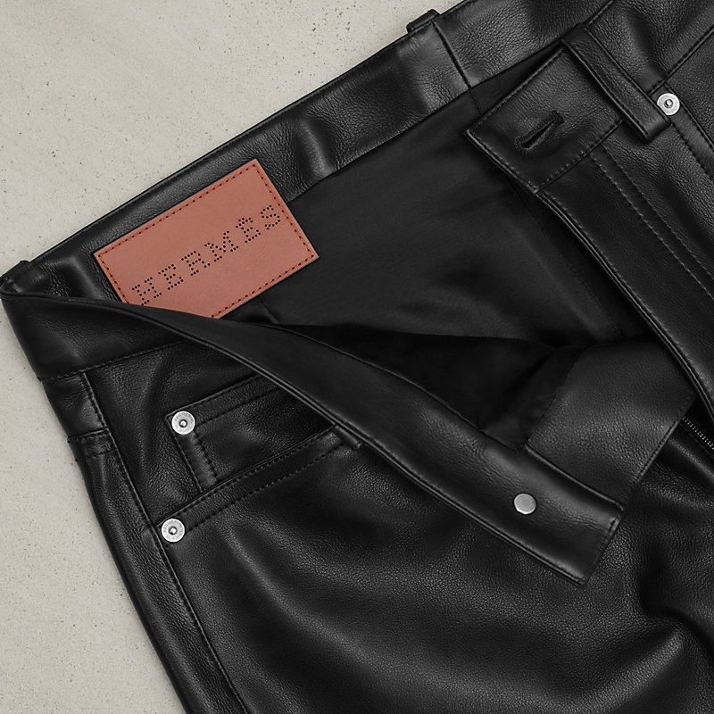 レザーパンツ カーフ - グレー - 52 | Hermès - エルメス-公式サイト