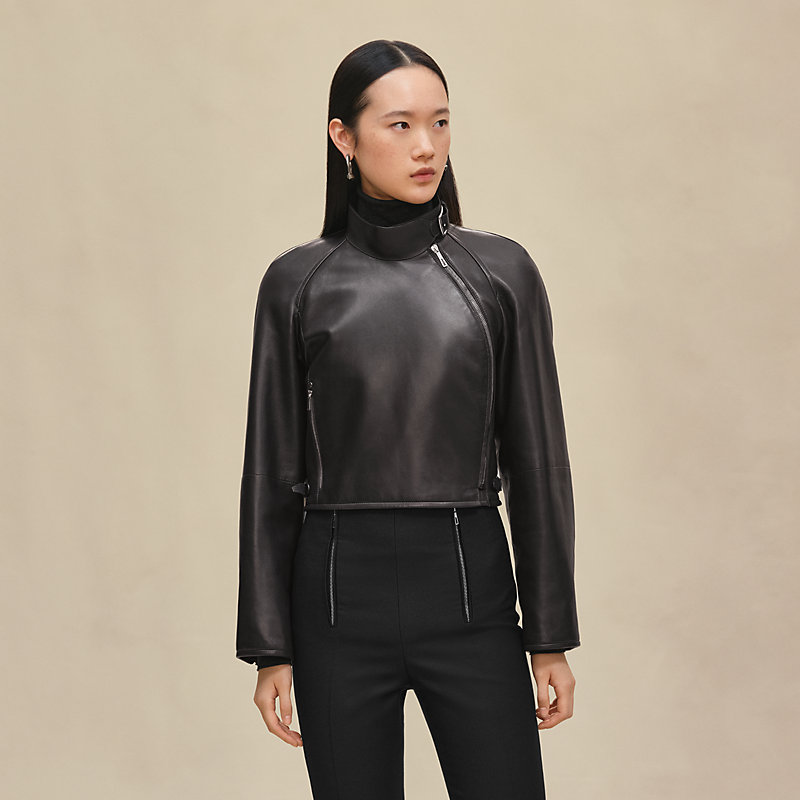 レザーブルゾン - グレー | Hermès - エルメス-公式サイト