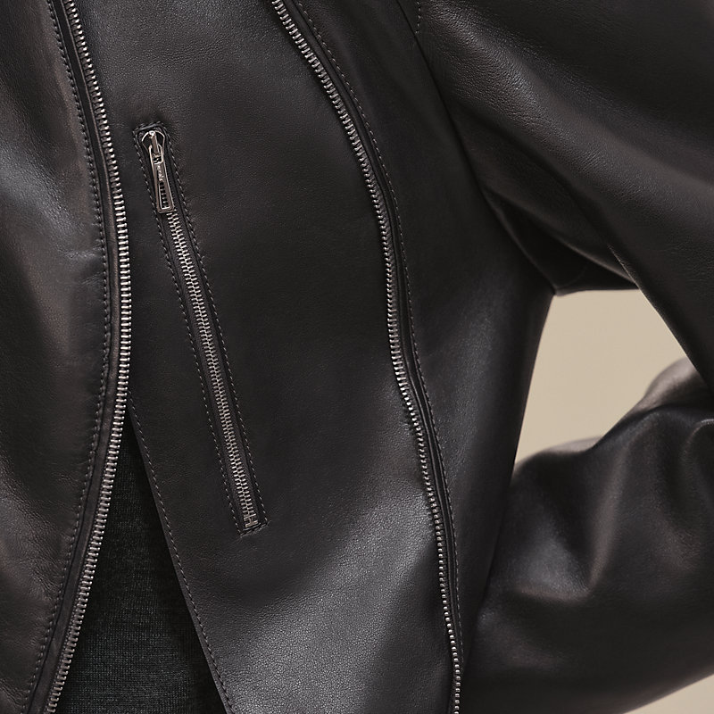 レザーブルゾン - グレー | Hermès - エルメス-公式サイト