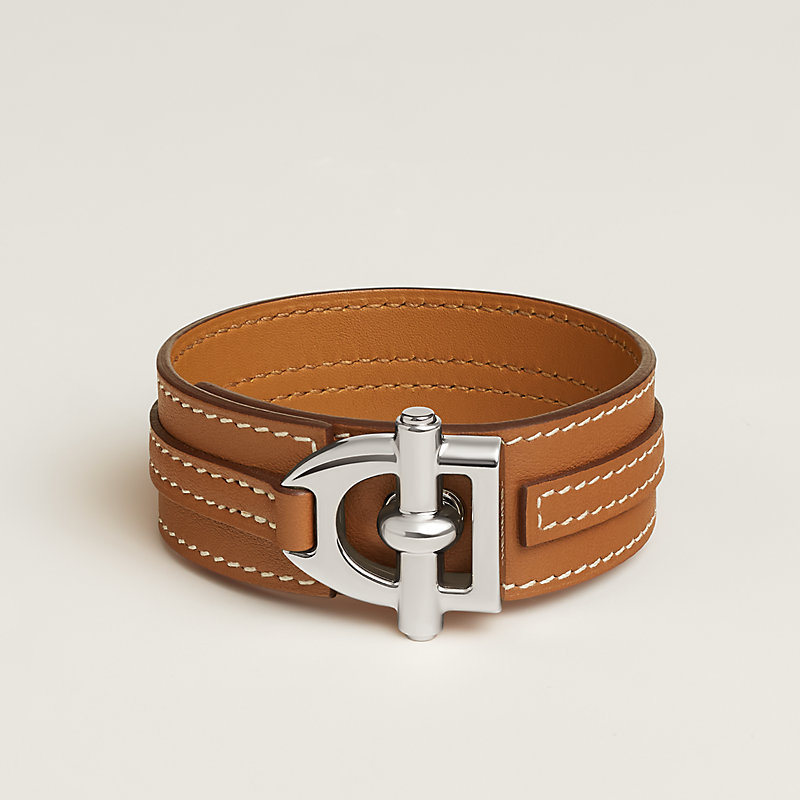 レザーブレスレット 《エトリエ》 - ベージュ | Hermès