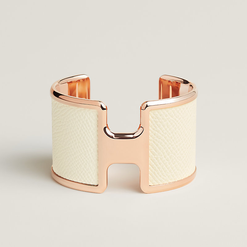 レザーブレスレット 《オランプ》 - ホワイト | Hermès - エルメス