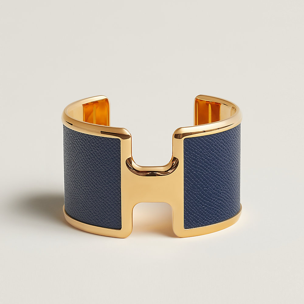 レザーブレスレット 《オランプ》 - ブルー | Hermès - エルメス-公式