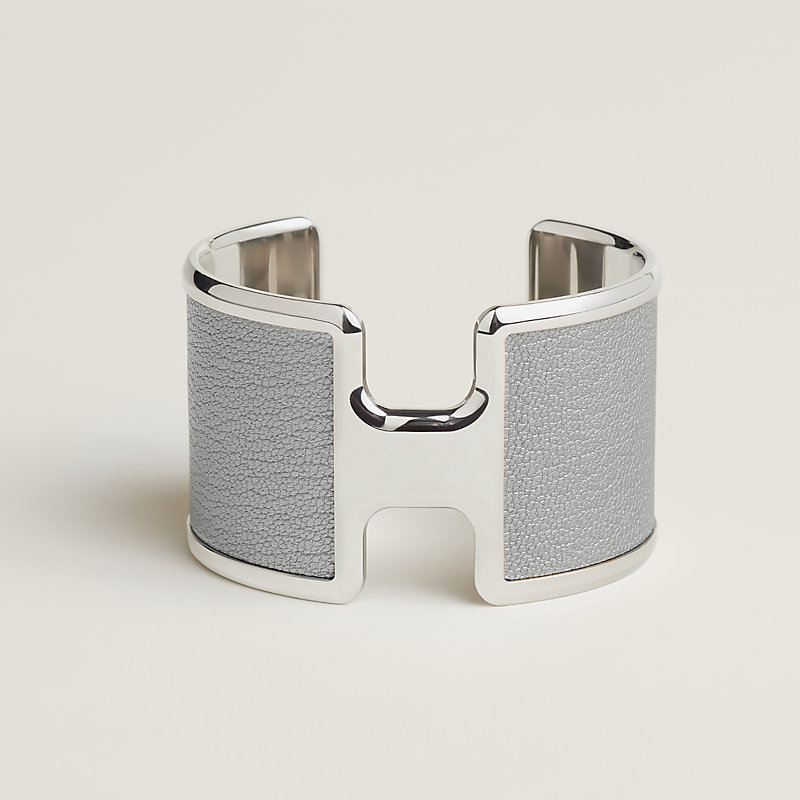 レザーブレスレット 《オランプ》 - グレー | Hermès - エルメス-公式