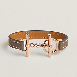 【さりげないハートが可愛い】HERMES レザーブレスレット さりげないハートが可愛い】HERMES レザーブレスレット