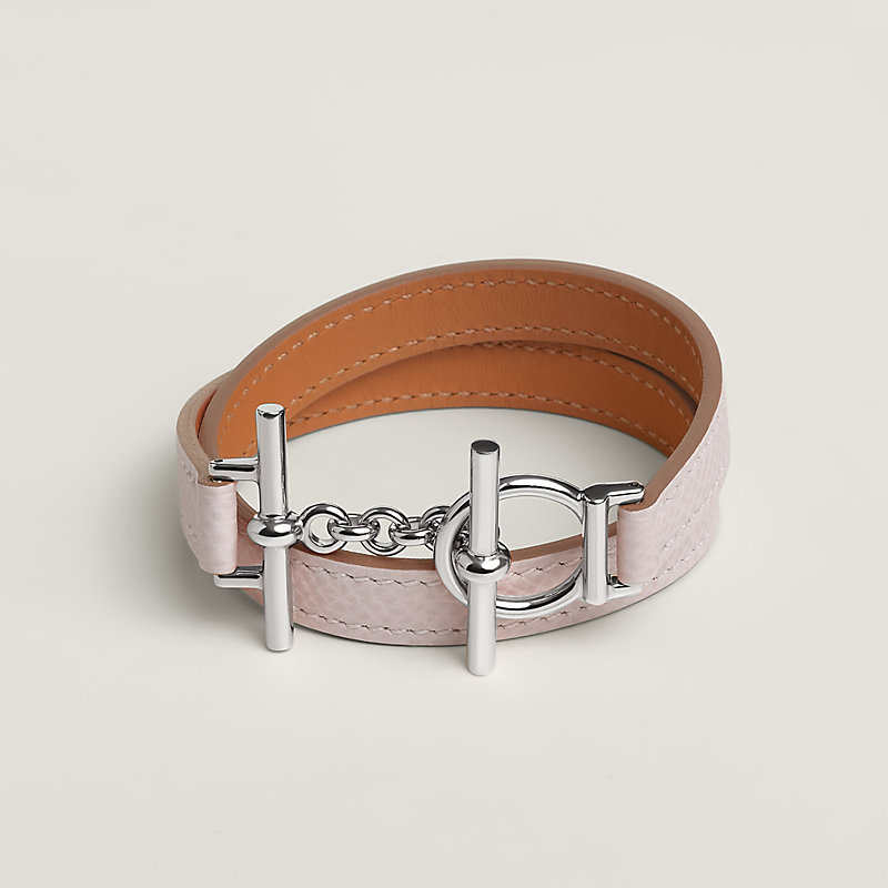 HERMES★ レザーブレスレット クロワジエール ドゥブルトゥール レザーブレスレット 《クロワジエール》 ドゥブルトゥール