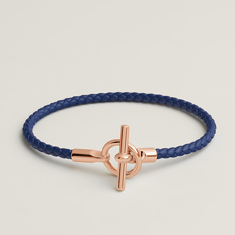 レザーブレスレット 《グレナン》 - ブルー | Hermès - エルメス-公式