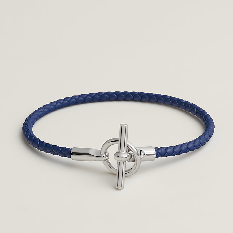 レザーブレスレット 《グレナン》 - ブルー | Hermès - エルメス-公式