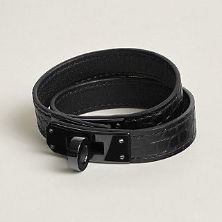 レザーブレスレット 《ケリー》 ドゥブルトゥール ソー・ブラック