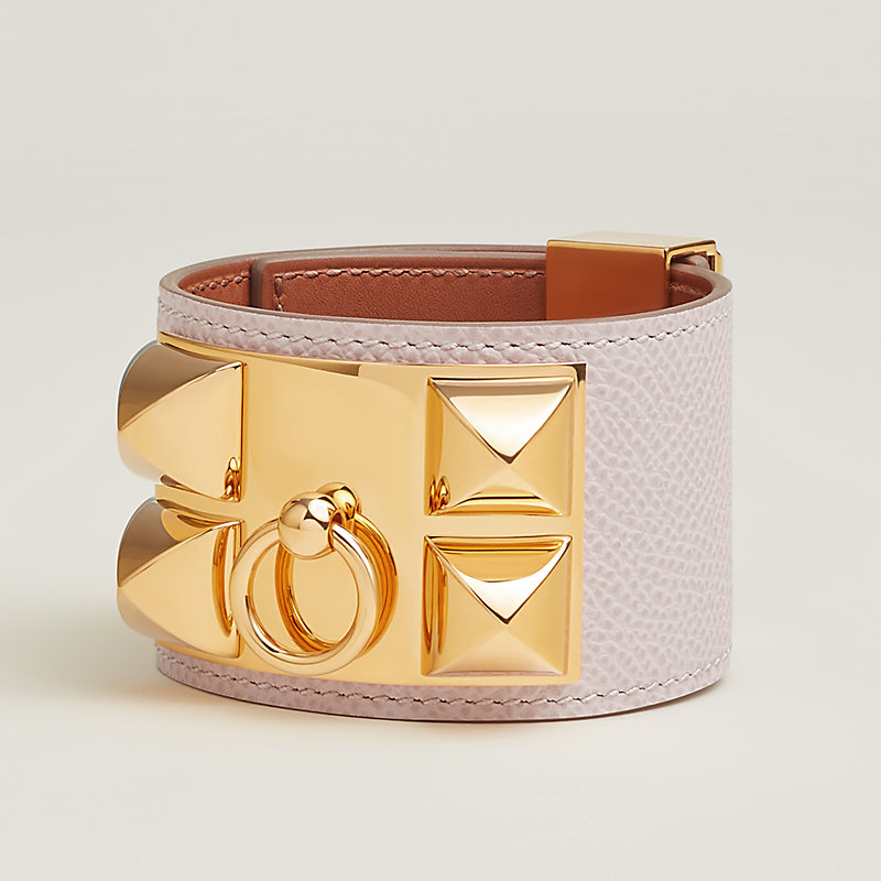 レザーブレスレット 《コリエ・ド・シアン》 - パープル | Hermès