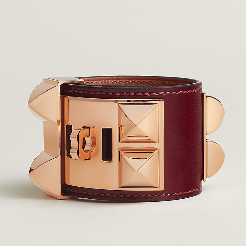 定価26万 HERMES エルメス ブレスレット コリエ・ド・シアン メドール レザーブレスレット 《コリエ・ド・シアン》 - レッド | Hermès