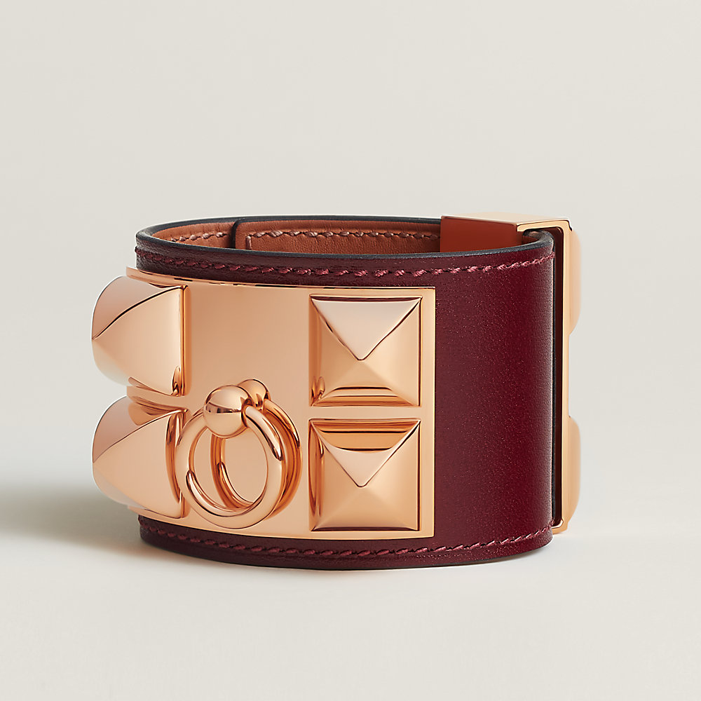 【美品・正規品・箱付き】✴︎HERMES✴︎セリエ2colorレザーブレスレット レザーブレスレット 《コリエ・ド・シアン》 - レッド | Hermès