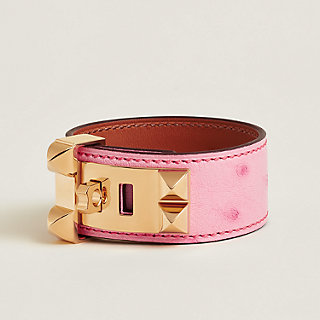 レザーブレスレット 《コリエ・ド・シアン》 24 - ピンク