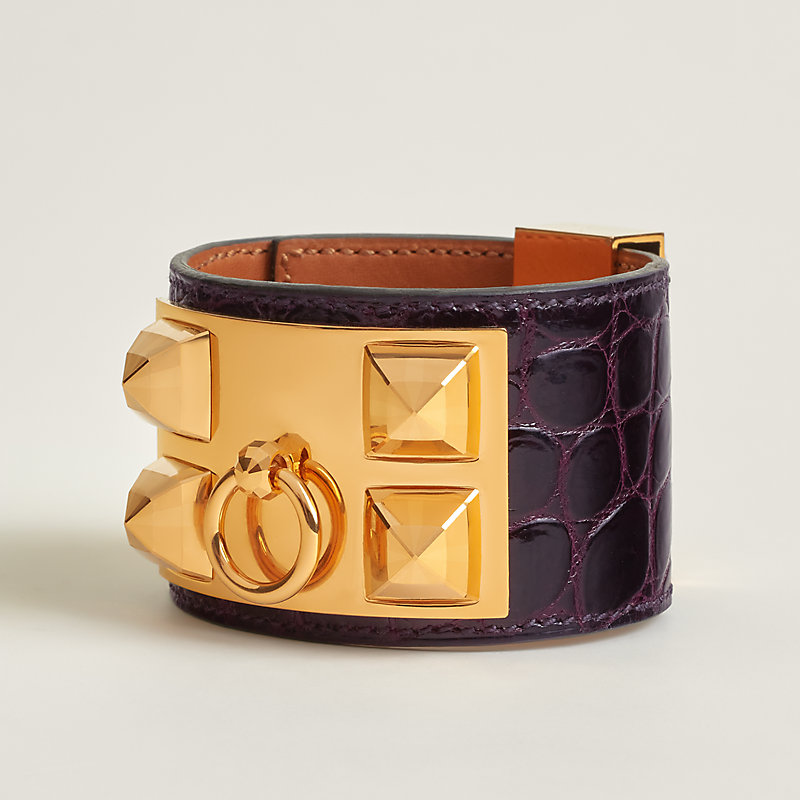 エルメス／HERMES　レザーブレスレット ゴールド コリエ・ド・シアン レザーブレスレット 《コリエ・ド・シアン・ディスコ・フォーブル