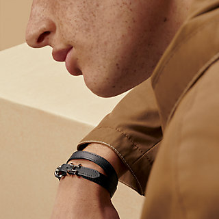 レザーブレスレット 《トレンチ》 - ブルー | Hermès - エルメス-公式