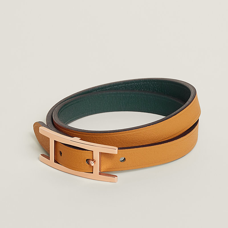 レザーブレスレット 《ビーアピ》 ドゥブルトゥール | Hermès