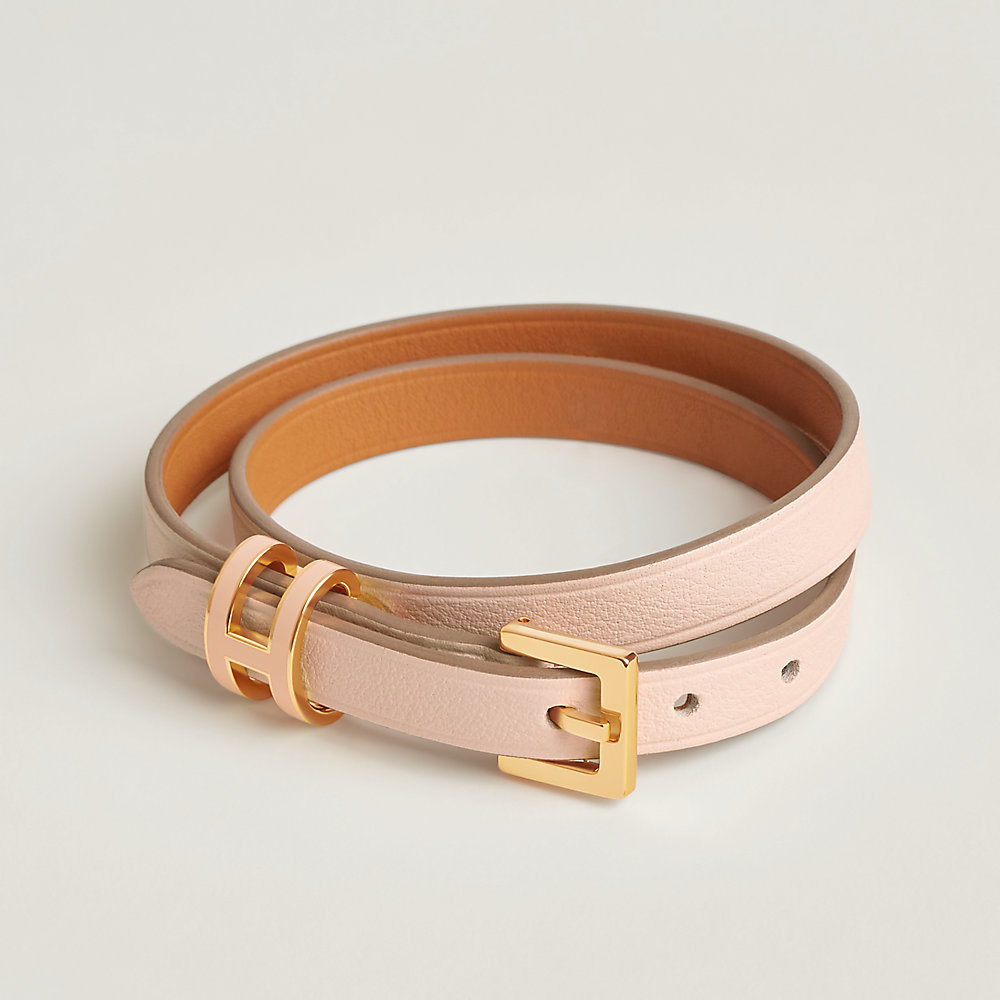 エルメス　レザーブレスレット　ポップh ドゥブルトゥール クール】HERMES《ポップ H》ドゥブルトゥール ブレスレット