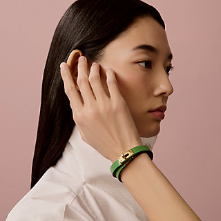レザーブレスレット 《ミニ・ケリー》 ドゥブルトゥール | Hermès