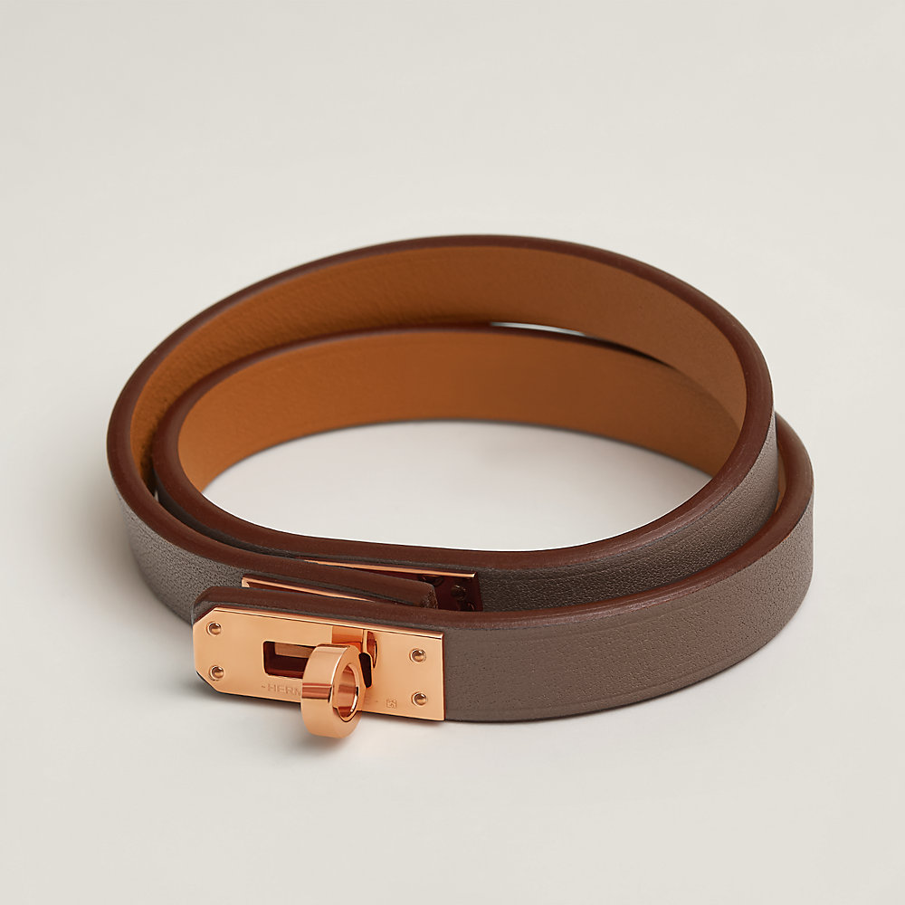 HERMES エルメス ケリー レザー ブレスレット ドゥブルトゥール