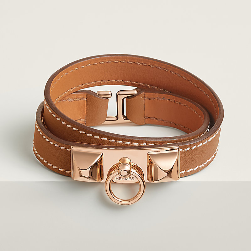 レザーブレスレット 《リヴァル》 ドゥブルトゥール - ベージュ