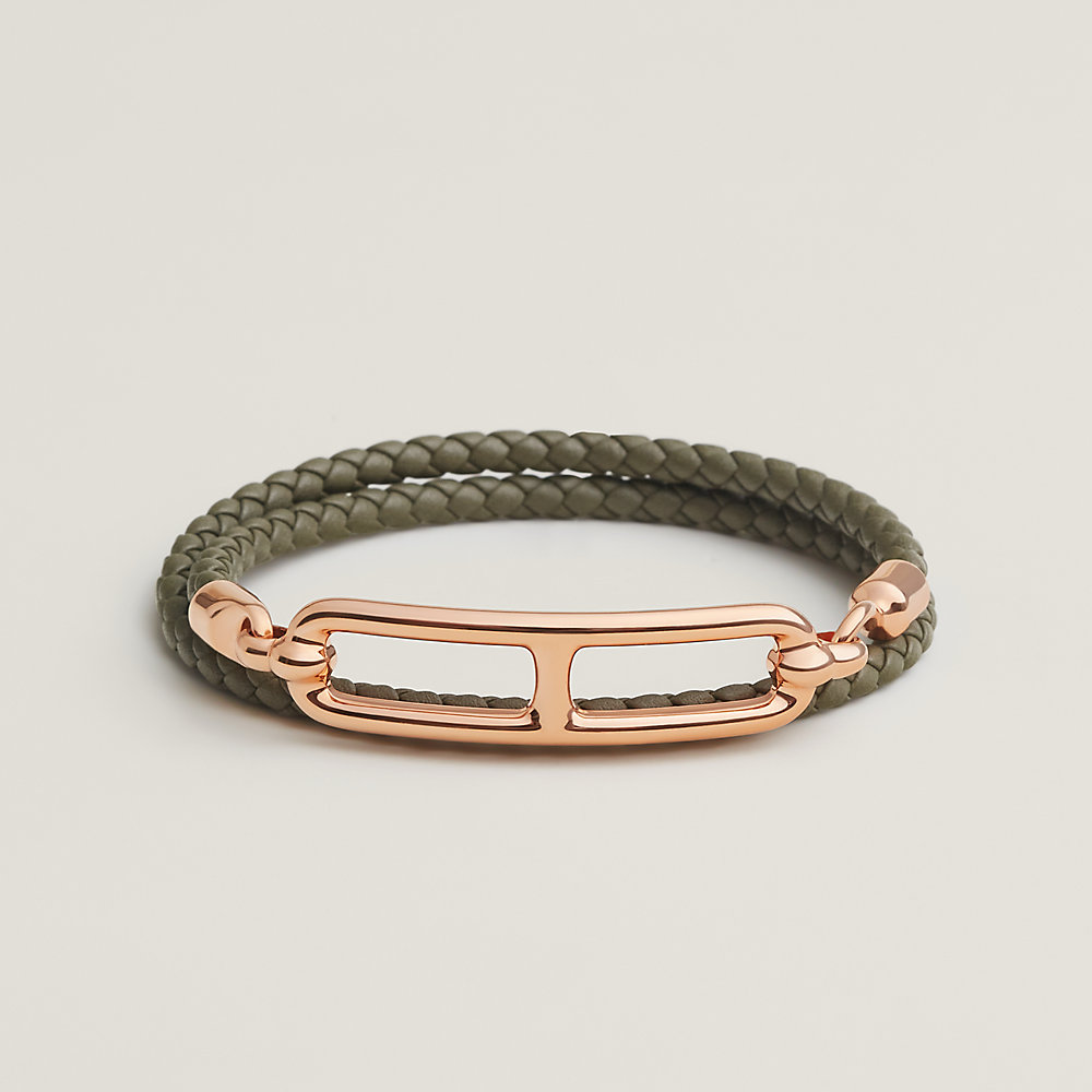 レザーブレスレット 《ルリ》 ドゥブルトゥール | Hermès