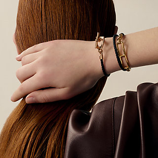 レザーブレスレット 《ルリ》 ドゥブルトゥール | Hermès