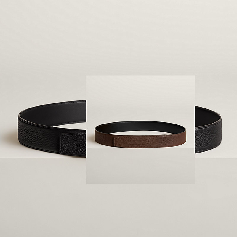HERMES レザーベルト 90サイズ ブラック/ベージュ HERMES レザーベルト 90サイズ ブラック/ベージュ メンズ