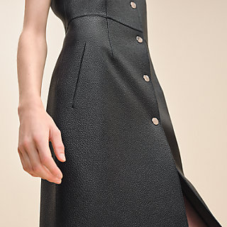 レザーロングジレ - ブラック | Hermès - エルメス-公式サイト