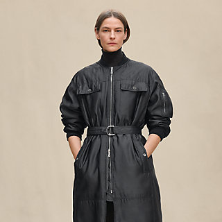 ♫エルメス ロングコート 38 ブラック ダークグレー ヴィンテージ ロングコート - グレー | Hermès - エルメス-公式サイト