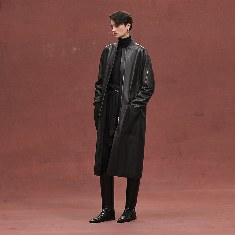 H様　HERMESエルメス　エレガンスを纏う　本革　アンゴラ　ブルゾン コート エルメスのムートンコート、エトロの紺ブレ…メゾンのシン・原点回帰