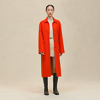 エルメス HERMES デニムジャケット ノーカラー アウター 34赤レッド エルメス HERMES デニムジャケット ノーカラー アウター 34赤レッド