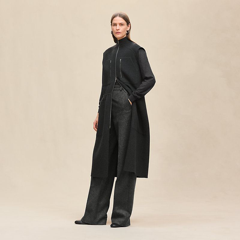 新品未使用 希少 エルメス HERMES ロングジレ カシミヤ ダブルフェイ 新品未使用 希少 エルメス HERMES ロングジレ カシミヤ ダブルフェイ