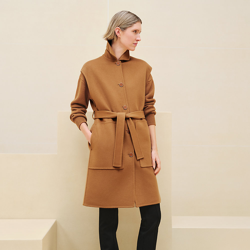 【お洒落♪】HERMES キルティング・ロングジレ ロングジレ ベルト付き - マロン | Hermès - エルメス-公式サイト