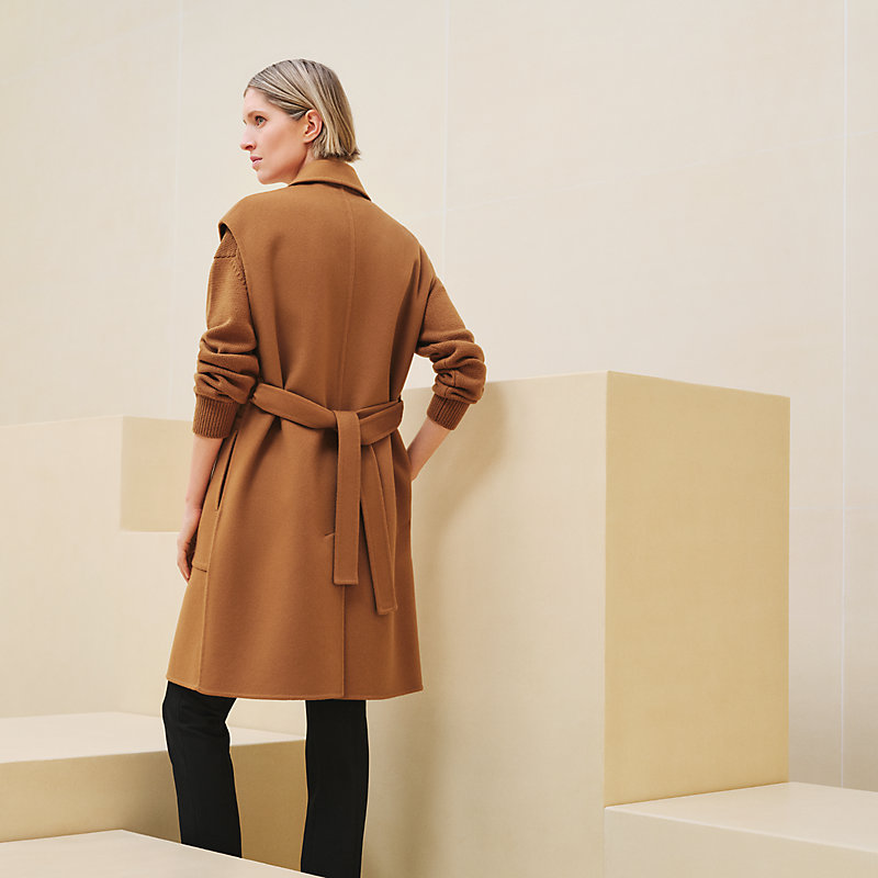 ロングジレ ベルト付き - マロン | Hermès - エルメス-公式サイト