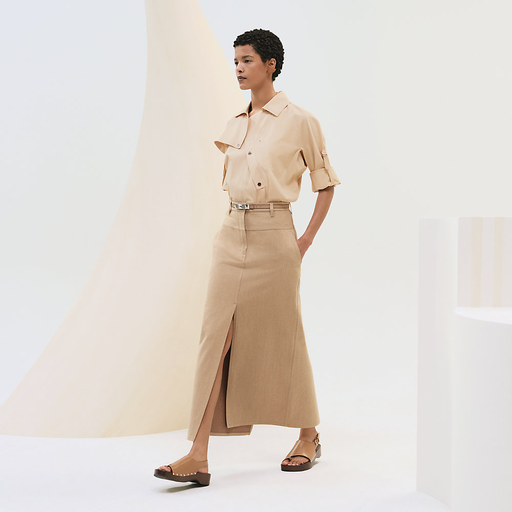 エルメス　HERMES Hモチーフ　スカート　パープル　36 ニット スカート ロングスカート | Hermès - エルメス-公式サイト