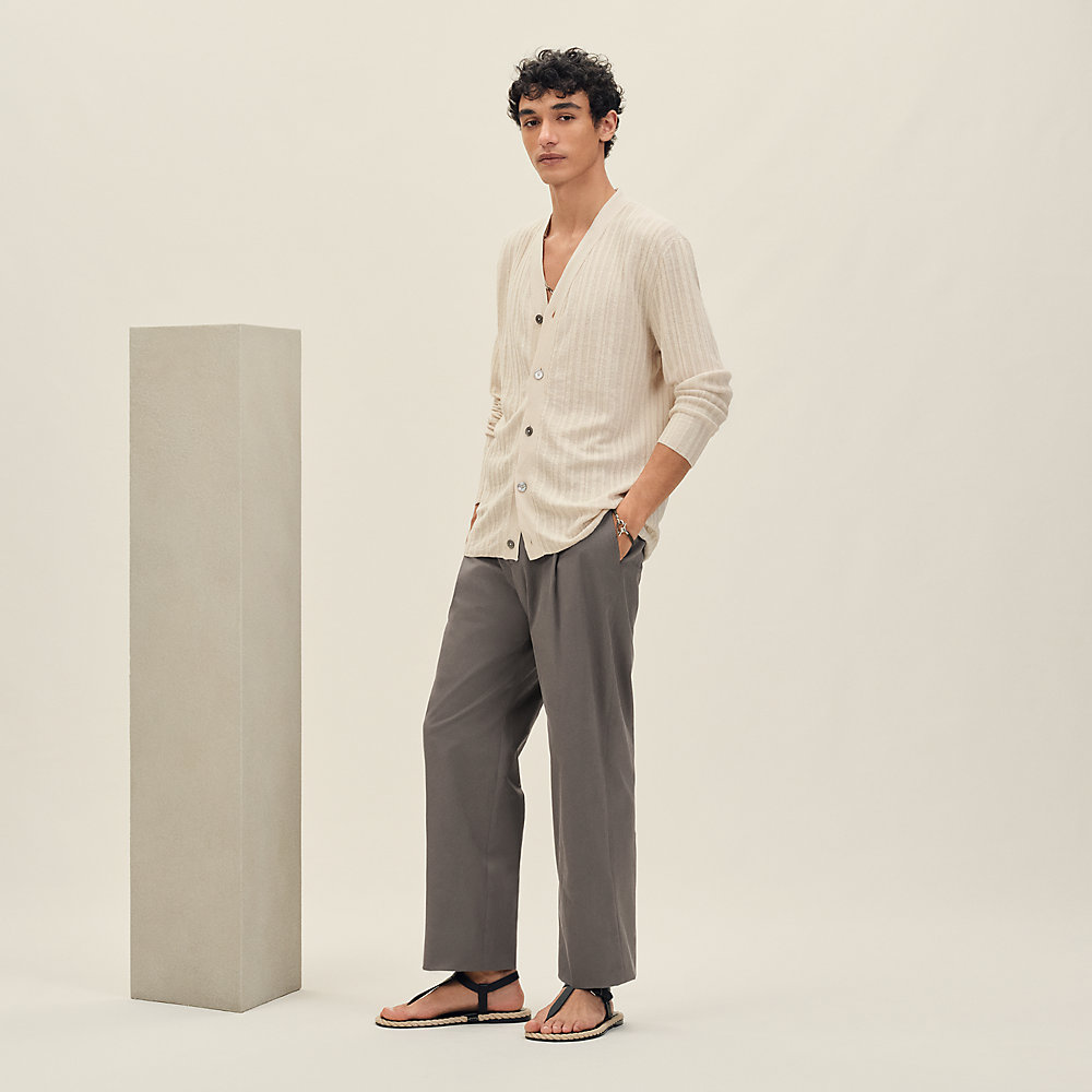 HERMÈS ロングカーディガン シェルボタン ビスコース正規品 クリーニング済 2024年 春夏 新作 HERMES エルメス カーディガン ロング 鎧
