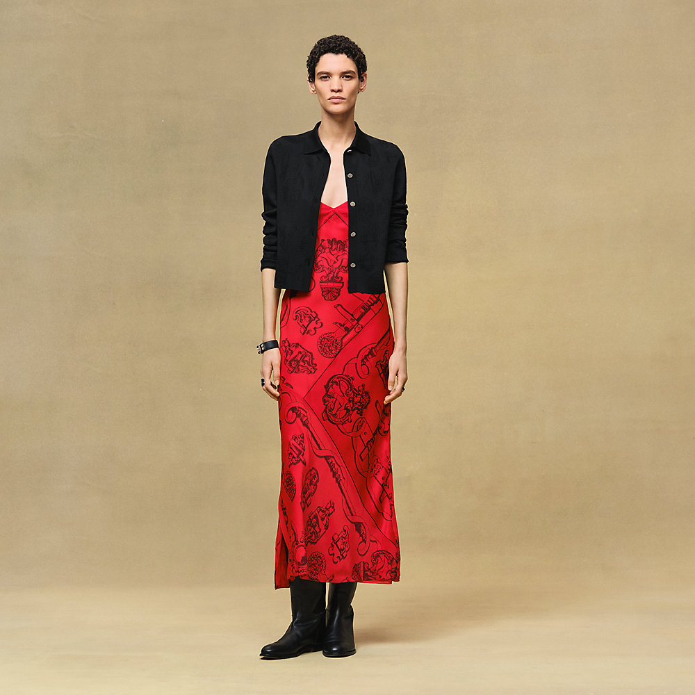 ロングスリーブカーディガン 《フェロヌリー》モチーフ | Hermès