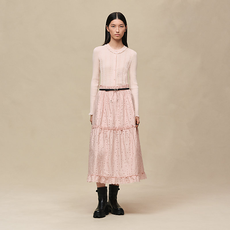 ロングスリーブカーディガン フリルディテール | Hermès - エルメス