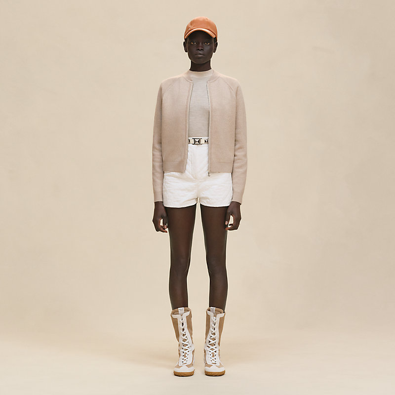 HERMES リバーシブル スカーフ柄カーディガン org.jpg