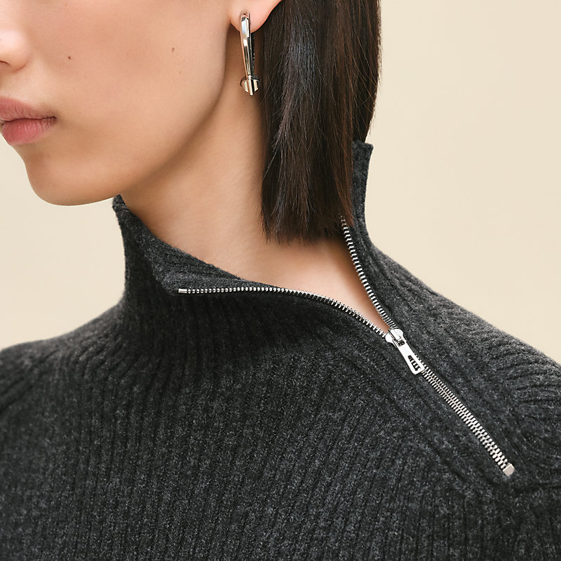 ロングスリーブクロップドニット - グレー | Hermès - エルメス