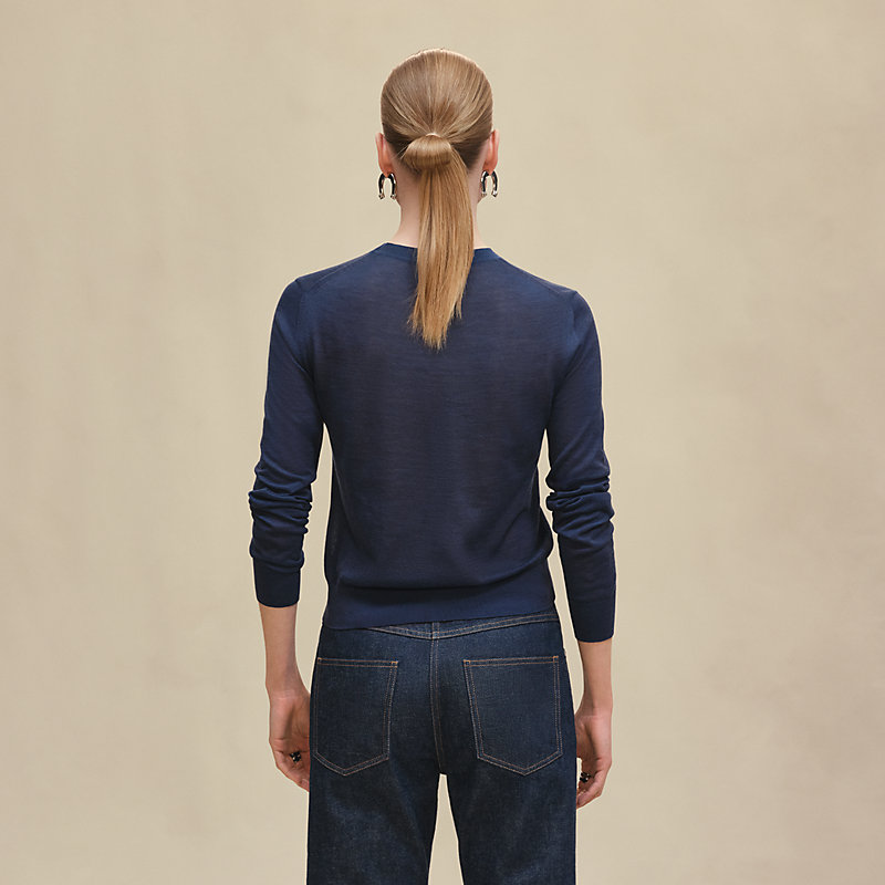 HERMES エルメス 大人気 ロングスリーブ ボートネック ブラック org.jpg