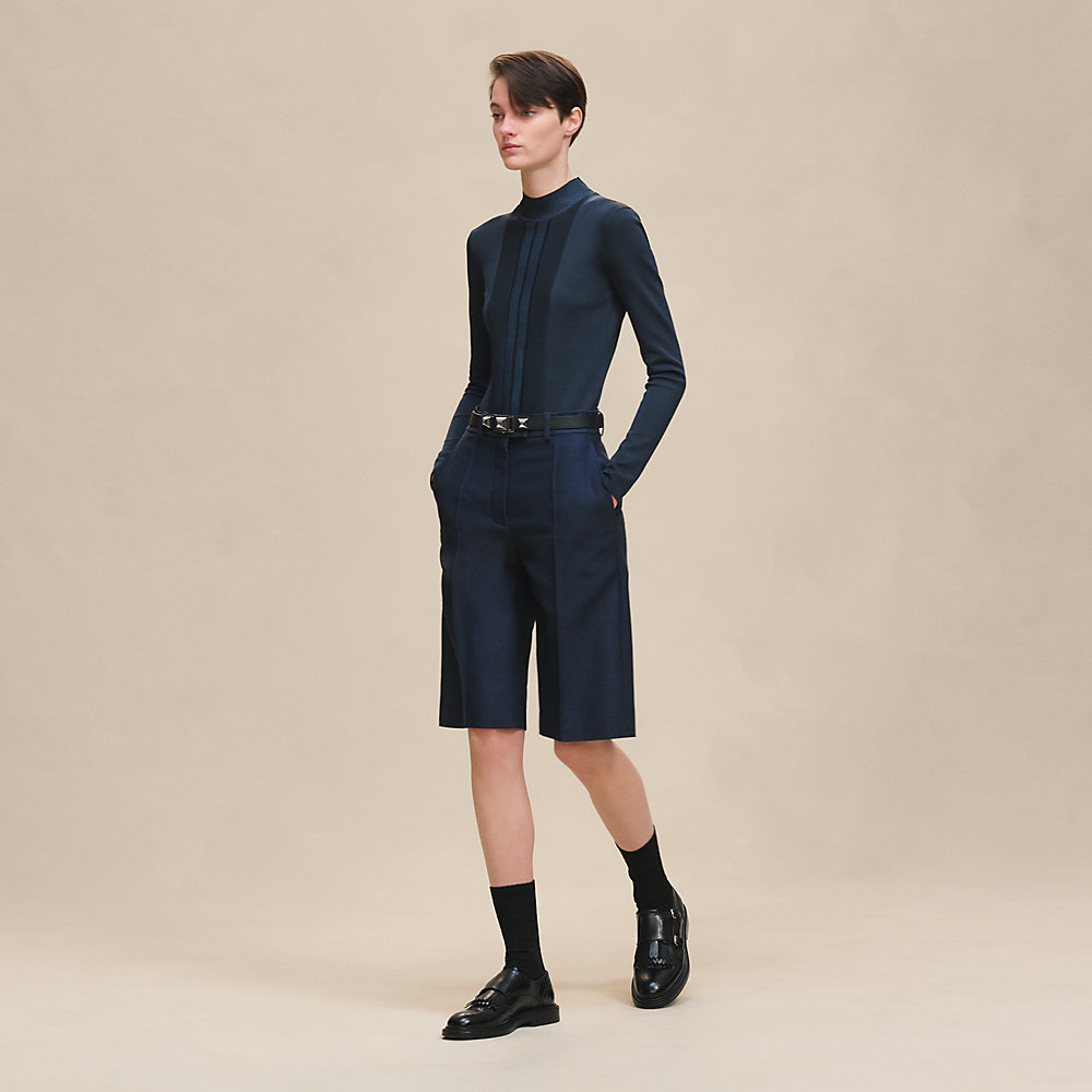 セール❣️HERMESロングスリーブニットシェーヌ・ダンクル　ブルー・ノワール34 ロングスリーブニット - ブルー | Hermès - エルメス-公式サイト