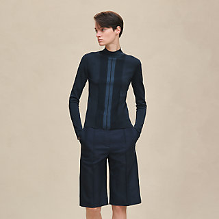 セール❣️HERMESロングスリーブニットシェーヌ・ダンクル　ブルー・ノワール34 ロングスリーブニット - ブルー | Hermès - エルメス-公式サイト