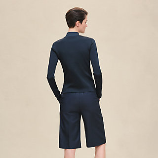 セール❣️HERMESロングスリーブニットシェーヌ・ダンクル　ブルー・ノワール34 ロングスリーブニット - ブルー | Hermès - エルメス-公式サイト