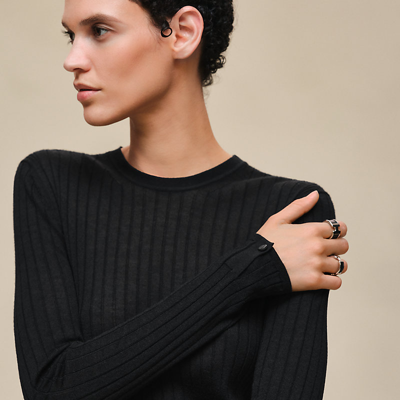 ニイナエルメス　ロングスリーブニット　36サイズ HERMES（エルメス） ロングスリーブニット Hリフト カシミヤ 36