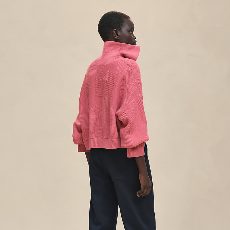 セール❣️HERMESロングスリーブニットシェーヌ・ダンクル ブルー