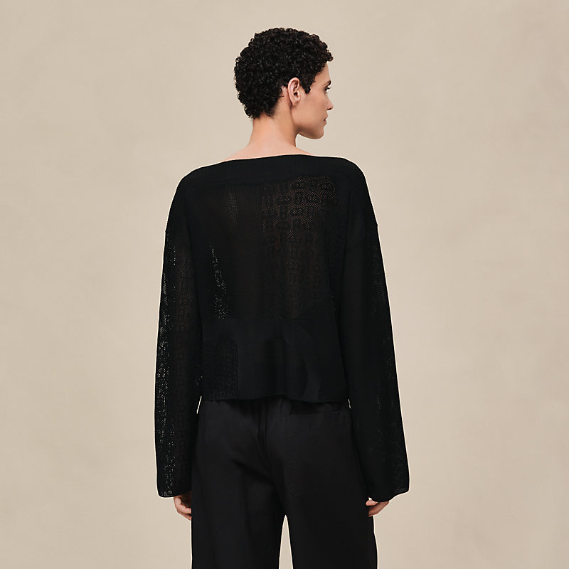 エルメス☆2025SS☆1番人気☆ロングスリーブ【シェーヌ・ダンクル】 ロングスリーブニット 《シェーヌ・ダンクル》モチーフ | Hermès