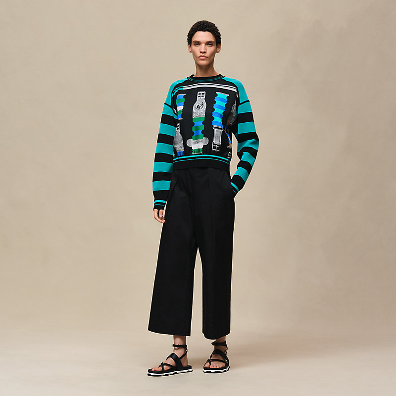 ロングスリーブニット 《ブリッド・ア・ブロック》モチーフ | Hermès
