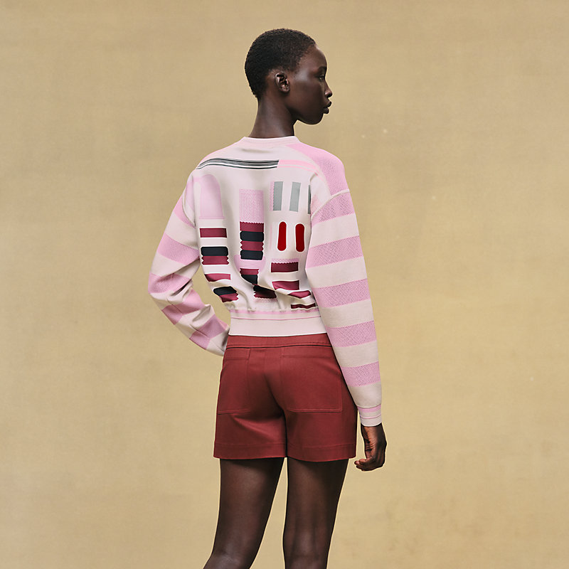 ロングスリーブニット 《ブリッド・ア・ブロック》モチーフ | Hermès